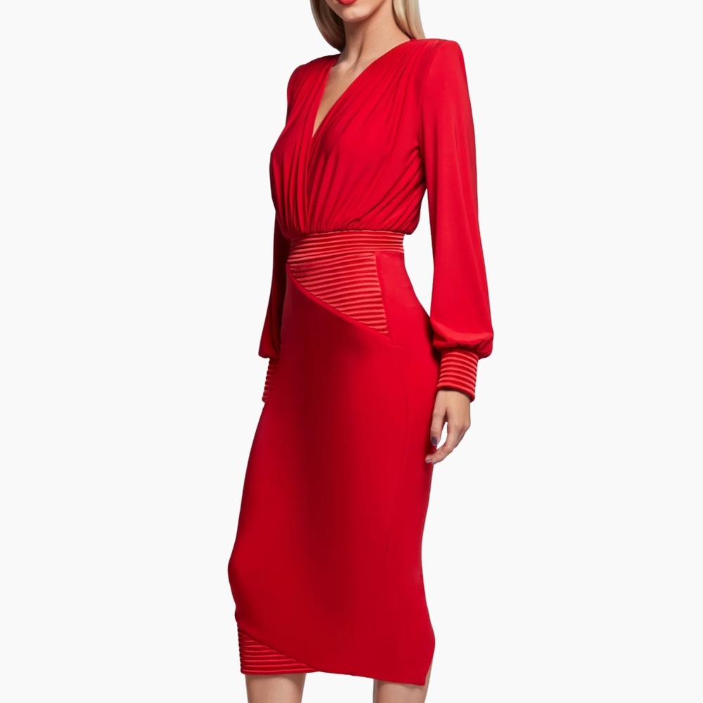 ZHIVAGO Red Midi Dress (Size 10) Brand new - Picture 2 of 10